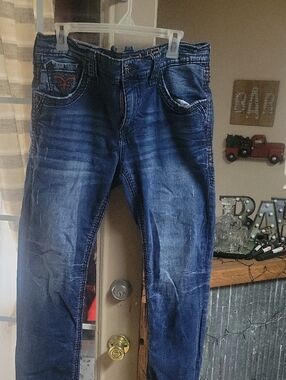 Rock Revival Men's Washed Indigo Slim Jeans